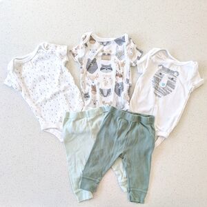Cloud Island Kids Matching Set - White, Gray, Green